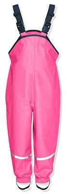 Playshoes Rain Overalls Textile Lining Pantalón Impermeable, Pink, 80 Unisex bebé