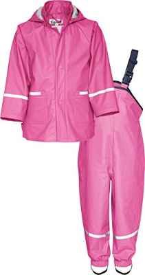 Playshoes Rain-Set Basic Chaqueta para Lluvia, Rosa, 104 cm Unisex Niños