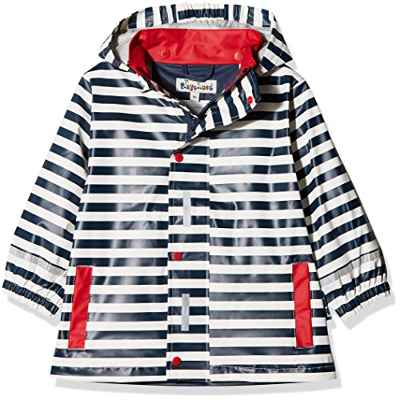 Playshoes Regenjacke Maritim, impermeable Niños, Azul (marine/weiß), 116