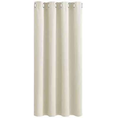 PONY DANCE Cortinas Salon Cortinas Dormitorio Cortina Opaca Cortina Termica Aislante Frio y Calor Cortinas Cortas para Ventanas Cortinas para Comedor/ Salon, 1 Pieza, 132x137 CM, Beige Claro