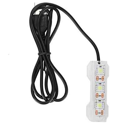 Pssopp Iluminación LED para Acuario, pequeño Acuario, Planta de Agua, luz, pecera de Escritorio, Mini decoración, lámpara LED Suave