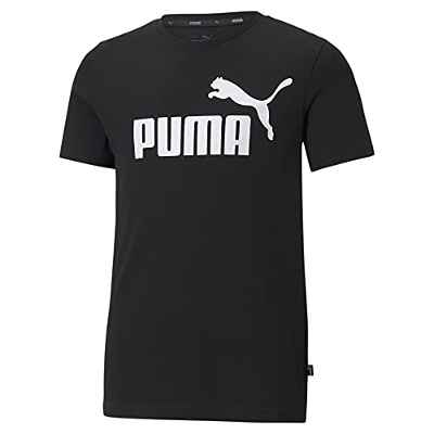 PUMA ESS Logo tee B Camiseta, Niños, Puma Black, 128