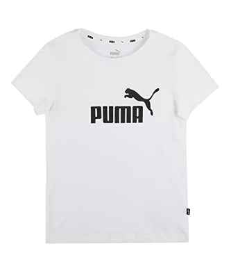 PUMA ESS Logo tee G Camiseta, Niñas, White, 140