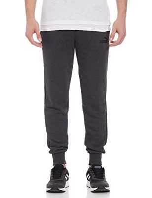 PUMA Essentials Logo Pantaln Deportivo, Hombre, Gris Oscuro, M