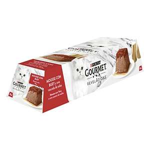 Purina Gourmet Revelations Mousse con Salsa, Comida Húmeda para Gato con Buey, 6 packs de 4 pirámides de 57g - 24 pirámides