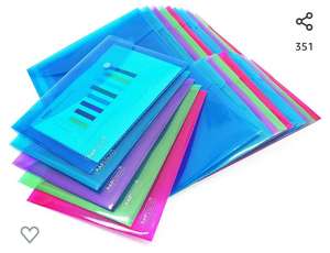 Rapesco 1499 Carpeta Sobre Portafolios Plástica con Broche de Presión A5, Transparente, Paquete de 50