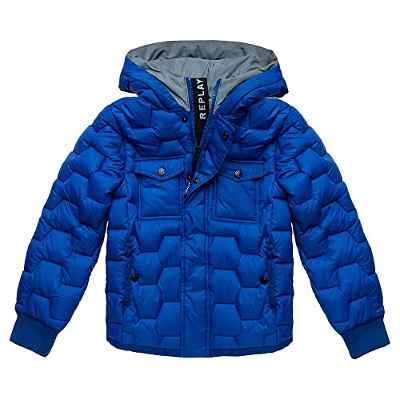 REPLAY Sb8031 Chaqueta Acolchada, 482 Eletric Blue, 12 años para Niños