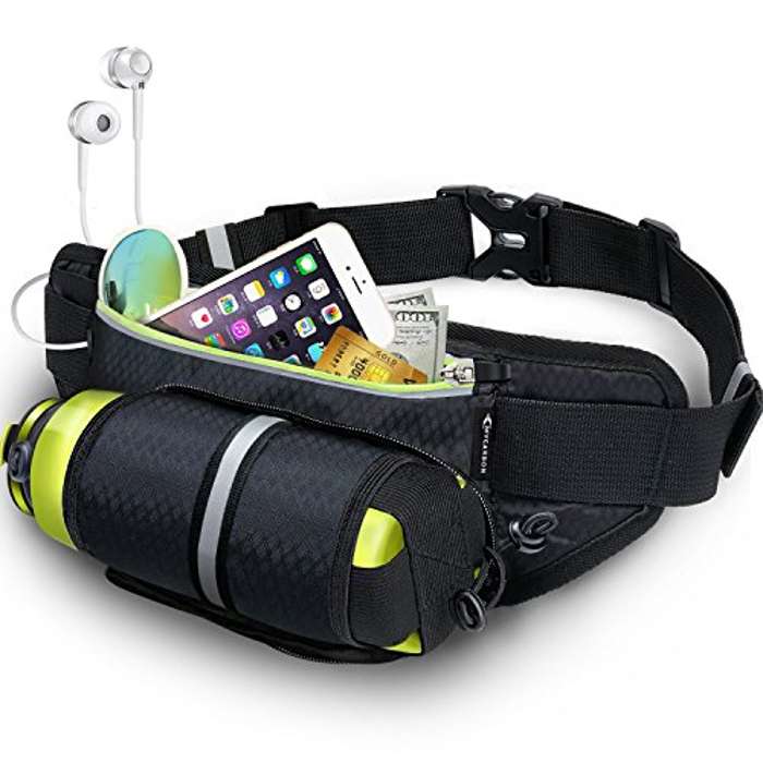 Riñonera deportiva con bolsillo para agua