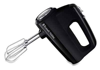 Russell Hobbs Matte Black – Batidora Amasadora (2 Varillas, 2 Ganchos, 5 Velocidades, 350 W, Negro) - ref. 24672-56