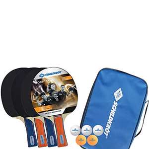 Set de 4 raquetas de tenia de mesa , 5 pelotas, bolsa transporte