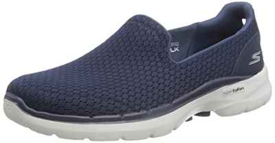 Skechers GO WALK 6 SEA COAST, Zapatillas para Mujer, Navy Textile/Trim, 38 EU