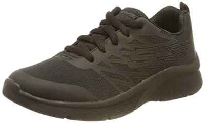 Skechers MICROSPEC QUICK SPRINT, Sneaker para Niños, Black Textile & Trim, 34 EU