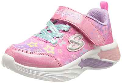 Skechers STAR SPARKS, Zapatillas para Niñas, Pink Mesh/Multi Trim, 30 EU