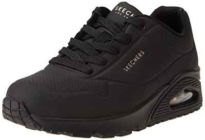 Skechers Uno Stand On Air - Zapatillas Deportivos, Mujer, Negro (Black Durabuck), 35 EU