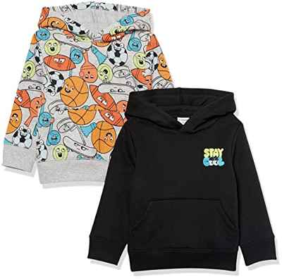 Spotted Zebra Sudaderas de Forro Polar con Capucha Niño, Negro, Deportes, 11-12 años