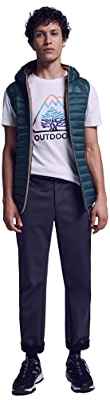 Springfield Chaleco Chaqueta, Verde (Green), L para Hombre