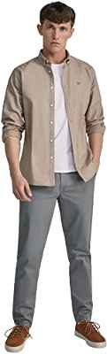 Springfield Chino falsa estructura, Pantalones de vestir Hombre, Gris Oscuro (Dark Grey), 48
