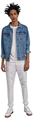 Springfield Chino Slim Pantalones, Ivory, 46 para Hombre