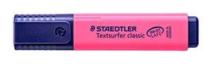 Staedtler Rotulador fluorescente (compatible con tinta de impresora, punta de 4,7mm, línea de 2,5 mm, 10 unidades), color rosa