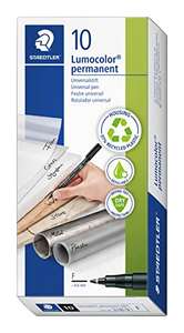 Staedtler Rotuladores permanentes de punta fina Lumocolor. Caja con 10 uds 318-9