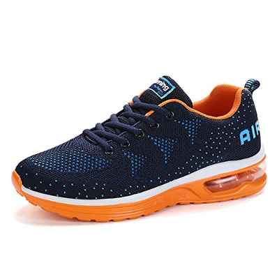 Sumateng Zapatillas de Deportes Hombre Mujer Zapatos Deportivos Aire Libre para Correr Calzado Sneakers Gimnasio Casual 835 Black White 41EU