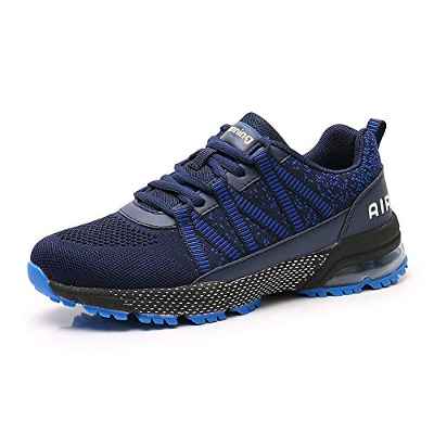 Sumateng Zapatos para Correr Hombre Mujer Air con Absorción de Impactos de Aire Zapatillas de Deportes Tenis Sneakers Gimnasio Entrenamiento Exterior Calzado Deportivo Gray42