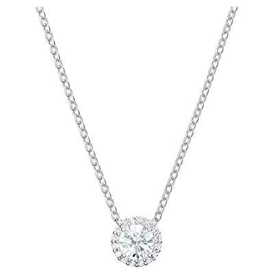 Swarovski Colgante Angelic Round, blanco, baño de rodio