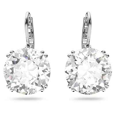 Swarovski Pendientes Millenia para Mujer, con Baño en Rodio, Cristal Blanco, Colección Millenia de Swarovski