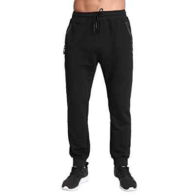 Tanzoer Pantalon Chandal Hombre Jogger Deporte Hombre Algodon Pantalon Tenis Running Deportivo Hombre Slim Fit Pantalon de Chandal con Bolsillos de Cremallera Gris M