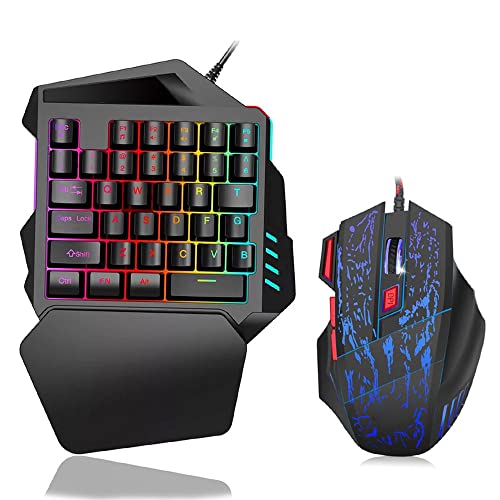 Teclado para juegos con una sola mano RGB