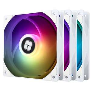 Thermalright TL-C12CW-S X3 - Pack de 3 ventiladores blancos PWM ARGB de 120mm
