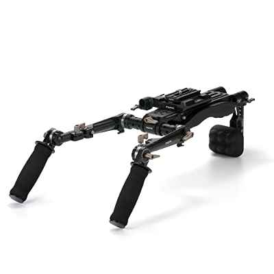 TILTA Camera Shoulder Rig con Dual Rosette Handgrip, Dual Quick Release Baseplate y Soft Velcro Shoulder Pad, Lightweight Video Film Making System Kit para DSLR Camera y Camcorder TA-LSR-B