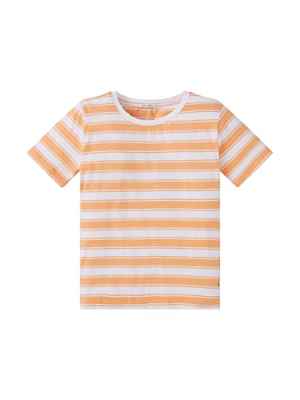 Tom Tailor 1030456 Camiseta, 29093 Summer Peach Big Stripe-Juego de Mesa de Juguete, 104-110 cm para Niños