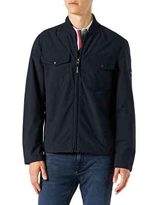 Tommy Hilfiger Cotton Bomber Jacket Chaqueta, Desert Sky, S para Hombre