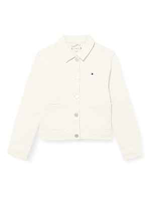 Tommy Hilfiger Denim Worker Jacket Chaqueta, Ecru, 18 Meses para Niñas