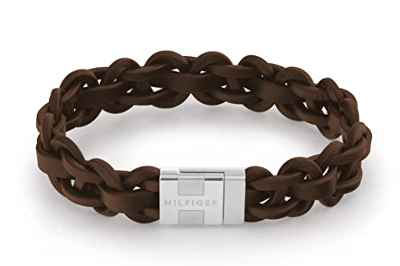 Tommy Hilfiger Jewelry Pulsera para Hombre de Piel Marrón - 2790373