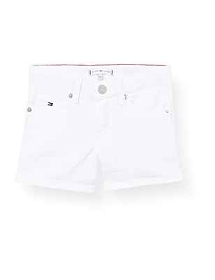 Tommy Hilfiger Nora Short Pantalones Cortos, Bright White, 36 para Niñas