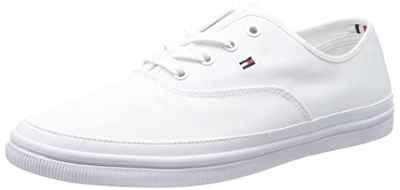 Tommy Hilfiger Tenis Esenciales de Encaje Kesha, vulcanizados Mujer, White, 40 EU