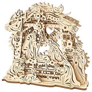 UGEARS - Belén mecánico 3D - Kit de construcción de madera