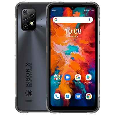 UMIDIGI Movil Resistente, Bison X10 Teléfonos Movil Libres,6.53'' HD 6150mAh Batería IP68/IP69K,20MP+8MP Cámara,4GB+64GB Android 11 4G Smartphone Libre