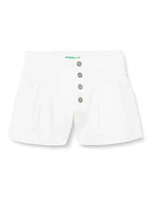 United Colors of Benetton Bermudas 4risc900b Pantalones Cortos, Blanco 701, 110 cm Niñas y niñas