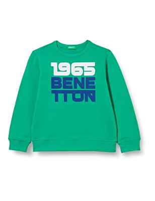 United Colors of Benetton Camiseta G/C M/L 3J68C105R Sudadera DE Cuello Redondo DE Manga Larga, Benetton 108 Green, 130 para Niños