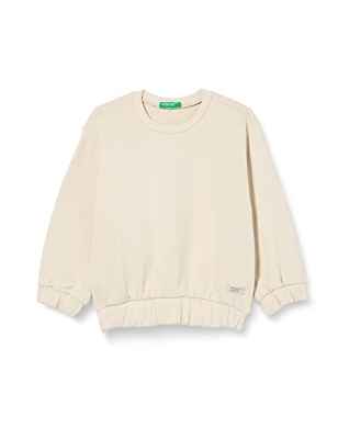 United Colors of Benetton Camiseta G/C M/L 3QLAG104L Sudadera DE Cuello Redondo DE Manga Larga, Beige Claro 32C, 82 para Niñas