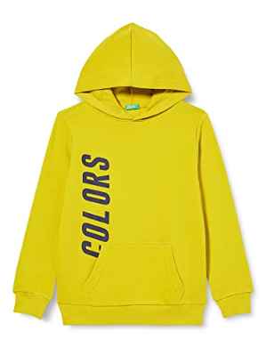United Colors of Benetton Camiseta M/L 3J68C200V Sudadera con Capucha De Manga Larga, Amarillo Mostaza 26B, Niños