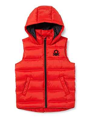 United Colors of Benetton Chaleco 2WU0CJ005, Rojo Oscuro 29L, 130 para Niños