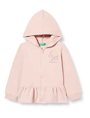 United Colors of Benetton Chaqueta con Gorra M/L 3GNSG500W Sudadera con Capucha DE Manga Larga, Lilla 18, 82 para Niñas