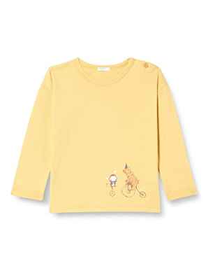 United Colors of Benetton M/L 3ATNA1017 Camiseta DE Manga Larga, Amarillo Mostaza 07J, 74 para Bebés