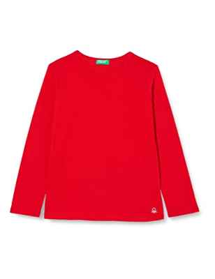 United Colors of Benetton M/L 3I1XC107G Camiseta DE Manga Larga, Rojo 015, 160 para Niñas