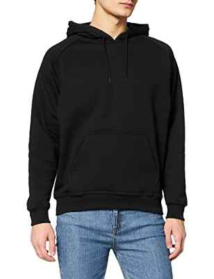 Urban Classics Blank Hoody Sudadera con Capucha, Negro, 4XL para Hombre