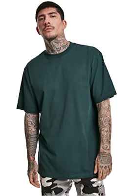 Urban Classics Camiseta básica de Manga Corta de Hombre, Cuello Redondo Normal, de algodón Grueso, Largo Oversize, Distintos Colores, Tallas S-6XL